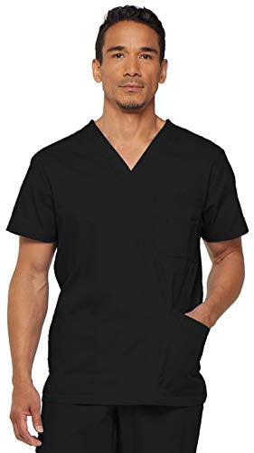 Dickies EDS Signature Scrubs for Women and Scrubs for Men, Unisex One Pocket V-Neck Top in Soft Brushed Poplin 83706