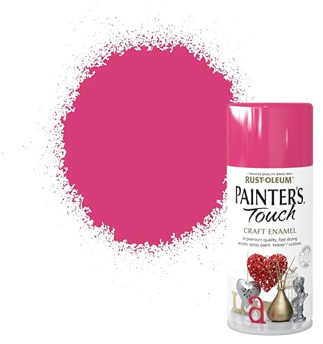 Rust-Oleum 150ml Painter's Touch Craft Enamel Spray Paint Aerosol - Blossom Pink