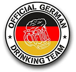 Aufkleber/Sticker Drinking Team Beer Bier Krug Flagge Official German 7cm A898