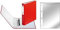 Herlitz Ringbuch / DIN A5 mit 2-Ringe / incl. 100 Prospekthüllen / Farbe: rot