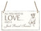SCHILD Dekoschild « All you need is LOVE and a JACK RUSSEL TERRIER » Hund Shabby Vintage Holzschild Türschild