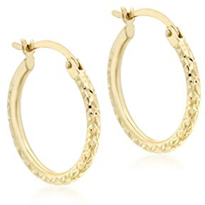 Carissima Gold Damen Diamantschliff Rund Creole Ohrringe 9k (375) Gold