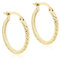 CARISSIMA Damen-Creolen 9ct Yellow 18mm Diamond Cut Oval Creole Earrings 375 Gelbgold-1.53.8419