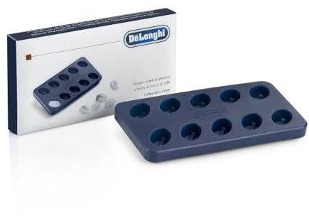 De'Longhi Ice Tray DLSC053 Eiswürfelform Form von Kaffeebohnen ideal für Eiskaffee 10 Bohnen Tablett Silikon