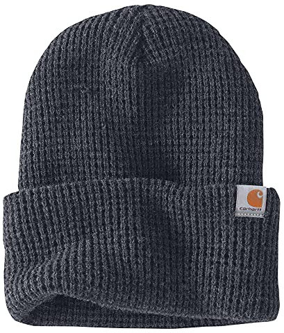 Carhartt Herren Knit Insulated Waffle Beanie-Mütze, Kohle Heather, Einheitsgröße