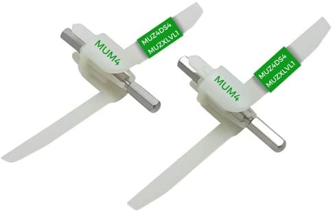 LICHTBLAU 2er Set Mitnehmer Flügelrad für Bosch Küchenmaschine MUM4 mit transparentem Deckel I Durchlaufschnitzler Ersatzteil passend für MUZ4DS4 630759 10004361 I Bosch MUM4 Zubehörteil