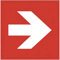 Richtung Pfeil Brandschutz Schild Brandschutzzeichen nachleuchtend 15x15 von MBS-FIRE