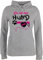 Pullover Damen Hoodie Frauen - Geschenk für Hundebesitzer - Die mit dem Hund geht - schwarz/Fuchsia - S - Grau meliert - hundepullover hundefan hundepfoten Hoddies sprüche+Pullover Hundefans den