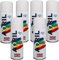 Lackspray Packung 6 Stück Dose Acryllack sprühfarbe sprühlack selbstreinigendes Ventil für alle Oberflächen Arexons (Anthrazit RAL 7016)