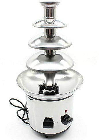Fuente de chocolate (170 W, 4 niveles, acero inoxidable, capacidad máxima: 1 kg)