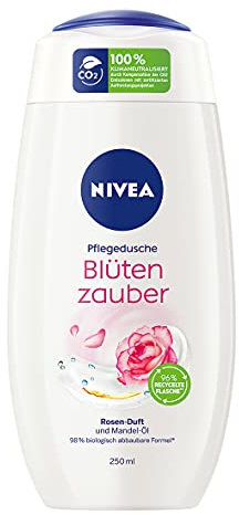 NIVEA Gel douche de soin (250 ml), parfum délicat avec mousse veloutée, crème de douche riche avec huile d'amande précieuse.