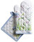 Maison d 'Hermine Fleurs De Mai Set guanti da forno 100% cotone (19cm x 33cm) e presina (20cm x 20cm) per barbecue, Cucina, Grigliare, Microonde, primavera/estate, Festa della mamma