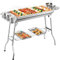 YAOBAO Holzkohlegrill Edelstahl Holzkohle-Grill Mit Kohlebehälter Klappgrill Edelstahl Camping Grill Holzkohle Barbecue Klappbar Standgrill Für 6-13 Personen Für Picknick, Festivals, Camping