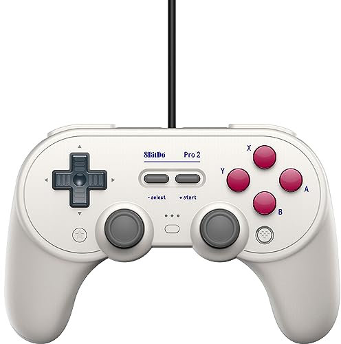 8bitdo Pro 2 Wired USB Controller for SwitchPCmacOSAndroidSteam & Raspberry Pi (G Classic Edition), Grey, 6922621501817