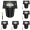 ledscom.de 6 Stück Bodeneinbauleuchte RELI für außen, IP67, schwarz, eckig, 11 x 11cm inkl. LED Lampe 468lm warmweiß