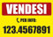 NEW CARTELLO SEGNALETICO - VENDESI CON NUMERO PERSONALIZZABILE sfondo giallo - Adesivo Extra Resistente, Pannello in Forex, Pannello In Alluminio (PANNELLO IN ALLUMINIO 20X31 CM)