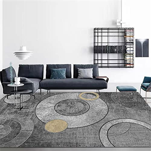 kayoom Teppich grau Salon Teppich Wohnzimmer Grau Rund Einfach Multispezifikation rutschfest Camping Teppich für draußen 180X250CM Teppich terrasse 5ft 10.9''X8ft 2.4''