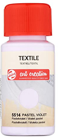 Talens Art Creation Textile Farbe - Pastellviolett 5514 50 ml - Upcycle-Stoffe, helle Stoffe, schnell trocknend, hitzebeständig, waschbar - ideal für Kleidung, Accessoires, Heimtextilien
