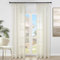 Topfinel Gardinen mit Kräuselband Vorhänge Leinen-Optik Transparent für Wohnzimmer Schlafzimmer Fenster Einfarbige Gardinen Beige 2er Set 140x245cm (BxH)