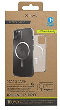 Muvit Accesorios Smartphones Marca Modelo for Change Funda Apple iPhone 13 Pro recycletek mag Safe Transparente