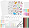 Sweelov 171 Stück Schrumpffolien Set, 3 Gemusterte Schrumpffolie +12 Blank A4 Schrumpffolie zum Basteln, Transparent Deko Folie Schrumpfen Kunststoff für Markieren kreativer DIY Handwerk, 29.7 * 21cm