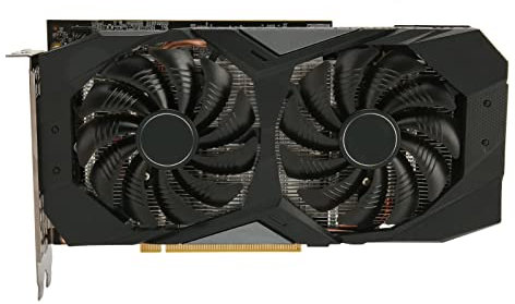 Carte Graphique GTX1660Ti 6G, 1800 MHz 12000 192 Bits, PCI Express 3.0 X16, pour HDMI, 3X DP, avec Dissipation Thermique à Double Ventilateur, Carte Graphique PC