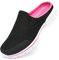 SMajong Sabots Femmes Hommes Mules Respirant Chaussures de Jardin Pantoufle de Maison Souple Confort Chaussons Intérieur Extérieur Rose Noire Taille:44 EU
