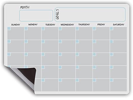 Magnettafel, für A3, löschbarer Monatsplaner, magnetischer Kalender, Kühlschrank, Küchenplanung, Mini-Tafel (weiß)