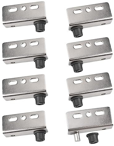 UFURMATE Charnière pivotante en fer, 4 ensembles Charnières pivotantes d’armoire à arbre dissimulées Charnières de porte en bois avec goupille pour porte en bois battante libre (nickelage)