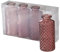 Blumenvase im 4er Set aus Glas in Flaschenform mit Relief Veredelung Dekovase Blumenvase für Ihren Wohnraum -Rosa