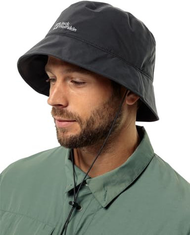 Jack Wolfskin Unisex RAIN Bucket HAT Regenhut, Black, 58