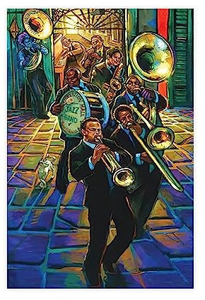 ETOMEY New Orleans Jazz Festival 2020 Poster 15 Leinwand Poster Wandkunst Dekor Druck Bild Gemälde für Wohnzimmer Schlafzimmer Dekoration ungerahmt 40 x 60 cm