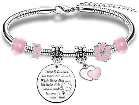 Frauen Armreifen Armbänder Schwester Geburtstagsgeschenke Weihnachten Inspirierende Personalisierte Teenager Abschlussgeschenke I Love You Zurück Zur Schule Beste Wünsche Frauen Schmuck Erinnerung
