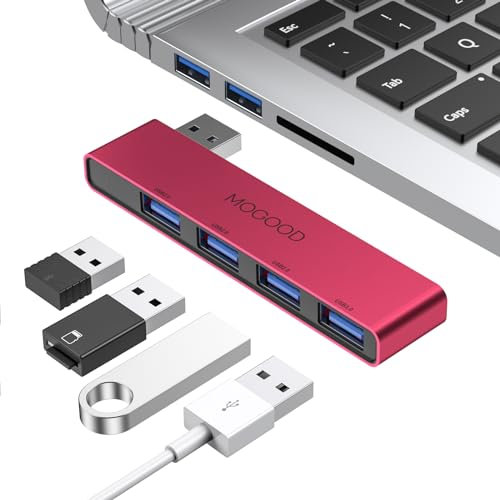MOGOOD USB Hub 3.0 USB Hub für Laptop, Xbox, Flash Drive, HDD, Konsole, Drucker, Kamera, Tastatur, Maus