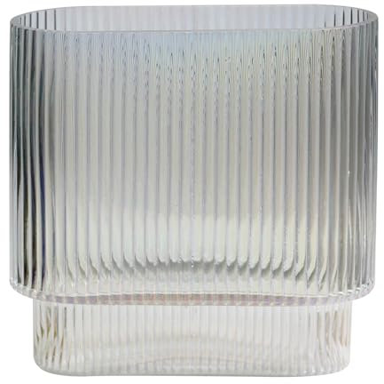 Morano Vase à fleurs en verre teinté foncé