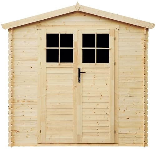 Gartenhaus Holz - Geräteschuppen Holz - Gerätehaus Hochwertige abschließbare Tür B236xL226xH218 cm/ 4,33 m2 - Fahrrad Schuppen - Gartenhäuser & aufbewahrung Wasserfestes Dach TIMBELA M369F
