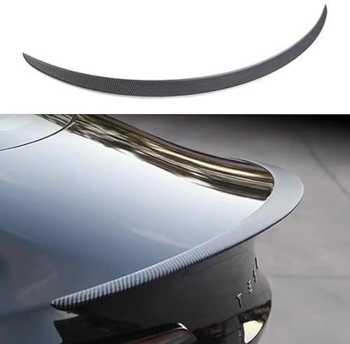 Arcoche Spoiler for Tesla Model 3 2025 2024 Highland, Heckspoiler für Tesla Model 3 Highland, Heckspoiler flügel Performance Heckklappe Heckdeckel für Model 3 Highland Zubehör (Matte Kohlefaser)