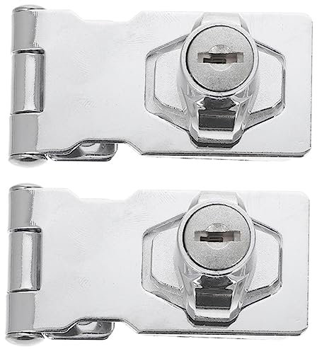 Gadpiparty Serrure De Classeur En Acier Inoxydable Et Fer, Serrure De Tiroir à Clés Sans Perçage, Kit De Verrouillage Sécurisé Pour Portes D'armoire, Lot De 2 Pièces, Usage Bureau Et Maison