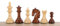 Sunrise Chess & Games Colombian Schachfiguren - Akazie & Buchsbaum, 3,75 Zoll, Handgeschnitzt, Schwer, Exotisches Holzdesign