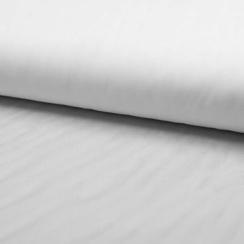 Soft-Tüll Kostümstoff Kleidertüll Fasching Feintüll ab 1 x 1,5 m Farbwahl Meterware, Farbe:weiß