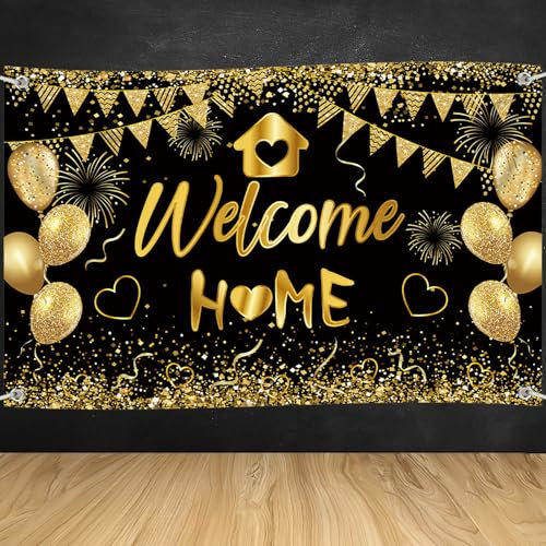 EKSMA Banner de Bienvenida a casa: Banner Extra Grande de diseño Innovador para el hogar y Eventos