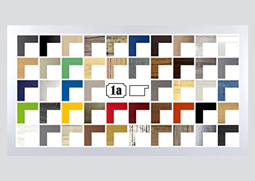 Multicolore Bilderrahmen Posterrahmen Puzzlerahmen 33x98 cm Weiss matt 98x33 cm mit weisser Rückwand und klarem Acrylglas