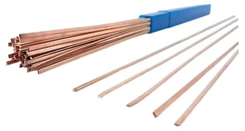 Baguette à souder en Laiton, 1/1, 5/2/2, 5/3/4mm, 50cm, électrode en cuivre et phosphore, Fil à souder, Bronze, Pas Besoin de Poudre à souder(1.3X3.2X500mm,1KG)