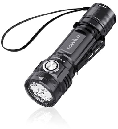 towild BC10 4000 Lumen EDC Torch, 5000mAh Rechargeable Torches Led Super Bright Lightweight Pocket Flashlight, 6 Lighting Modes IPX8 Waterproof Handheld Light Up to 15 Days Runtime