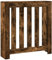 Gecheer Radiator Cover Wood Cabinet Heater Slats Covers Vertical Slats for Living Room Bedroom Radiator Shelf Wooden Kitchen Bedroom Cabinet Engineered Wood Smoked Oak 78x20x82 cm Engineered Wood