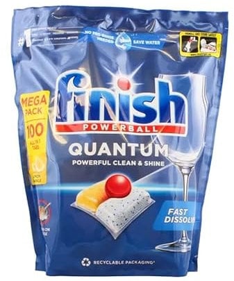 Finish Powerball Quantum Dishwasher Tablets – 100 Pack