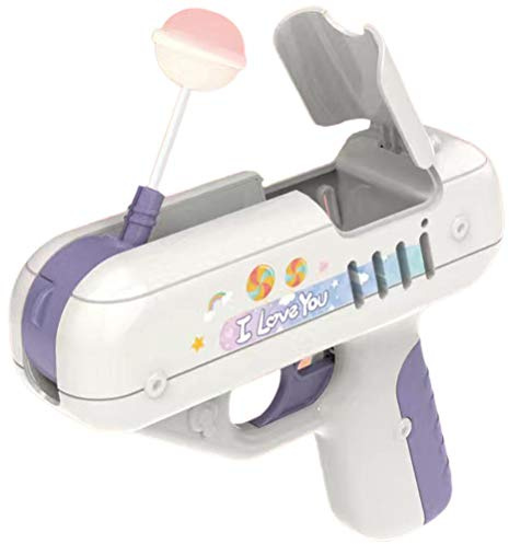 Lollipop Storage Gun,Überraschung Lollipop Launch Toy,Spielzeugpistole Süßigkeiten,Lollipop Gun Sweet Toys,Spielzeugpistole Aufbewahrung Schnullern, Süßigkeiten Kinder (lila)