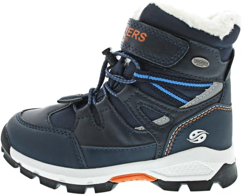Dockers Kinder Stiefeletten/Winterboots Blau wasserfest reflektierend, Größe:35, Farbauswahl:blau
