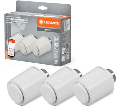 LEDVANCE SMART+ Termostato per radiatori WIFI, IP20, plastica, bianco, confezione da 3 pz., confezione da 3