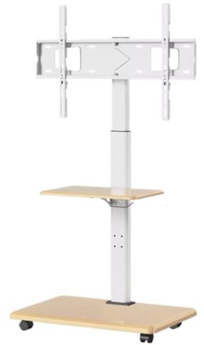 NUHBOIKO Fernsehständer Fernsehständer Fernsehständer Rollender Fernsehständer Mobiler Fernsehwagen Auf Rädern Für 37 Bis 75 Zoll Flachbildfernseher, TV-Bodenständer Höhenverstellbar Mit Ab